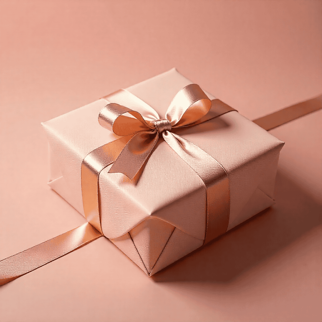 Gift wrapping process step 1